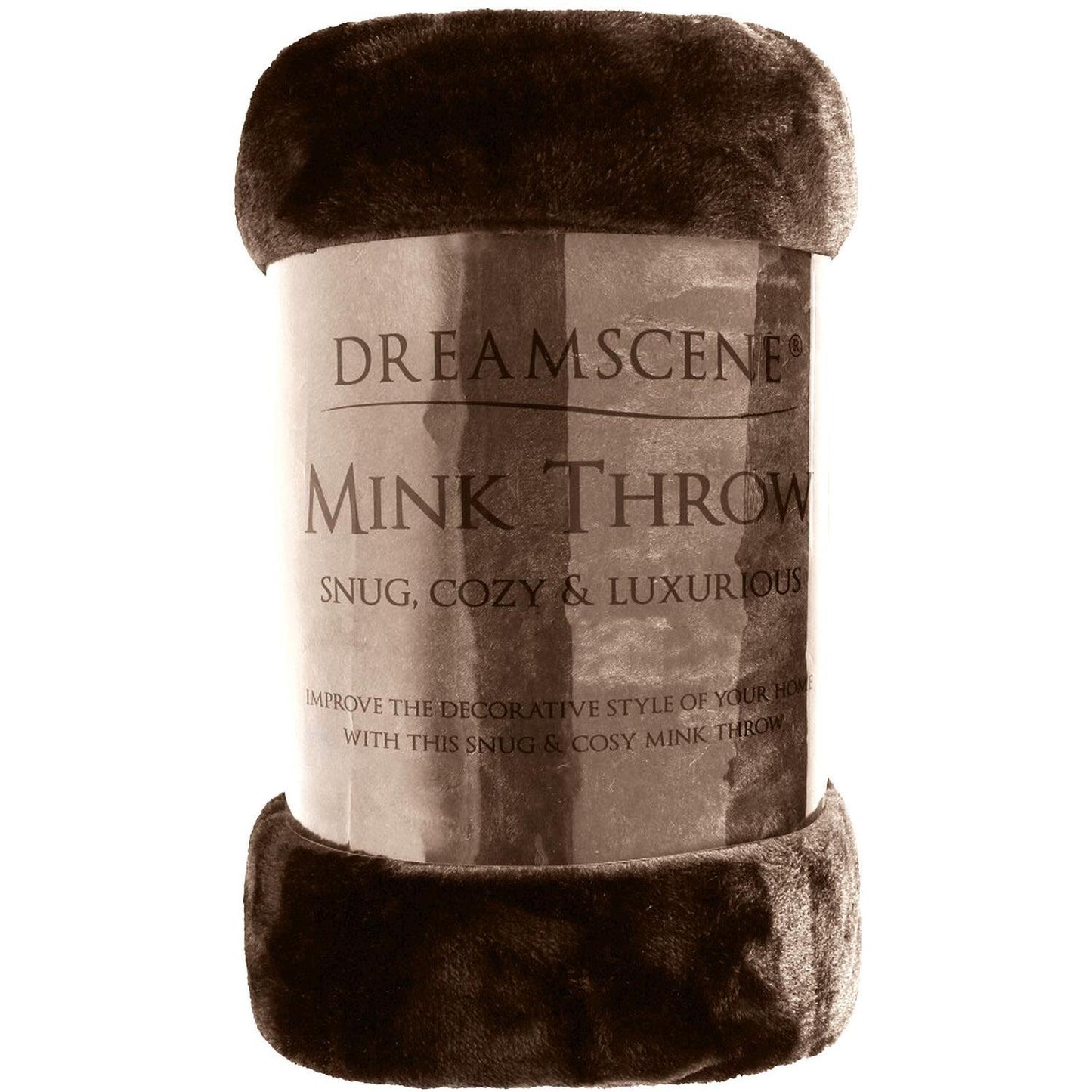 Faux Fur Throw - Brown