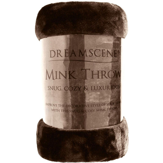 Faux Fur Throw - Brown