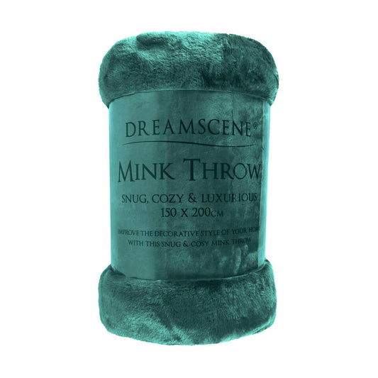 Faux Fur Throw - Green