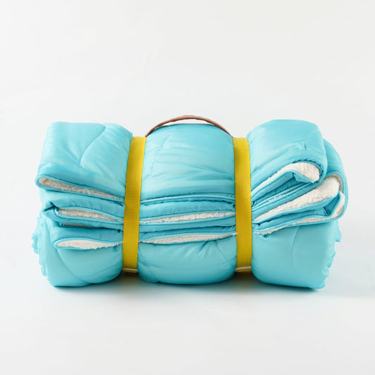 Outdoor Weatherproof Quilted Blanket - Sea Blue